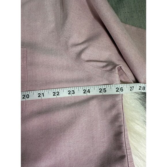 LL BEAN Shirt Mens 17 R X-L Wrinkle Resistant Button Up Cotton Pink Casual - Picture 5 of 9